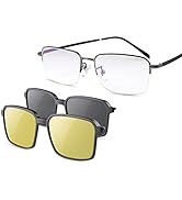 MIRYEA Progressive Multifocal Reading Glasses Men Women Anti Blue Light Reader with 2 Magnet Pola...