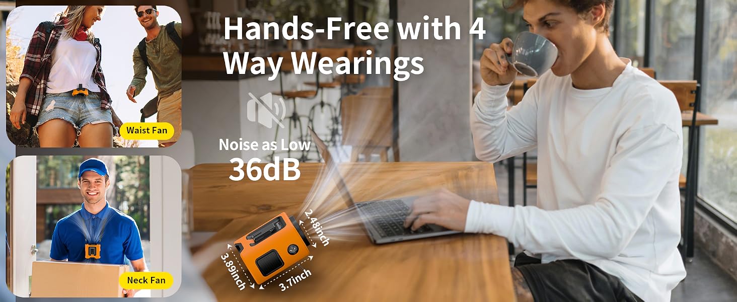 wearable neck fan that blows cold air