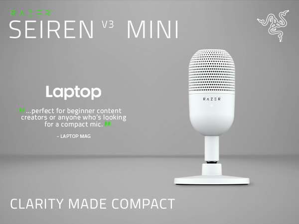 Razer Seiren V3 for PC computer iphone podcast blue yeti rode hyperx steel series lavalier lapel JBL