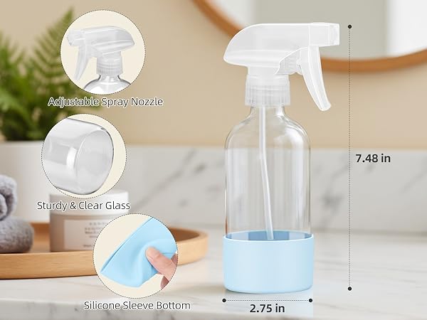 glass spray bottles with silicone sleeves