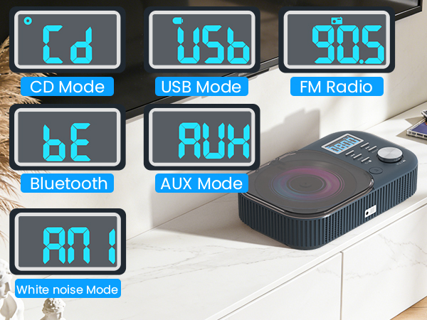 portable cd player with bluetooth