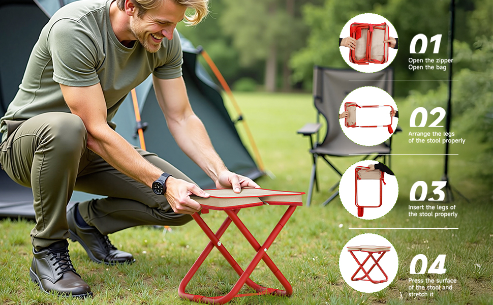 Anmiro Portable Stool Camping Stool