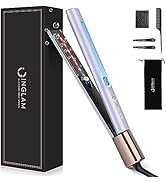 IG INGLAM Titanium Flat Iron Hair Straightener, Curling Iron 1 Inch, Infrared Negative Ionic Hair...