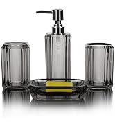 4-Piece Premium Acrylic Bathroom Accessory Set-Hand Sanitizer Bottle Lotion Can Bathroom Suit Sep...