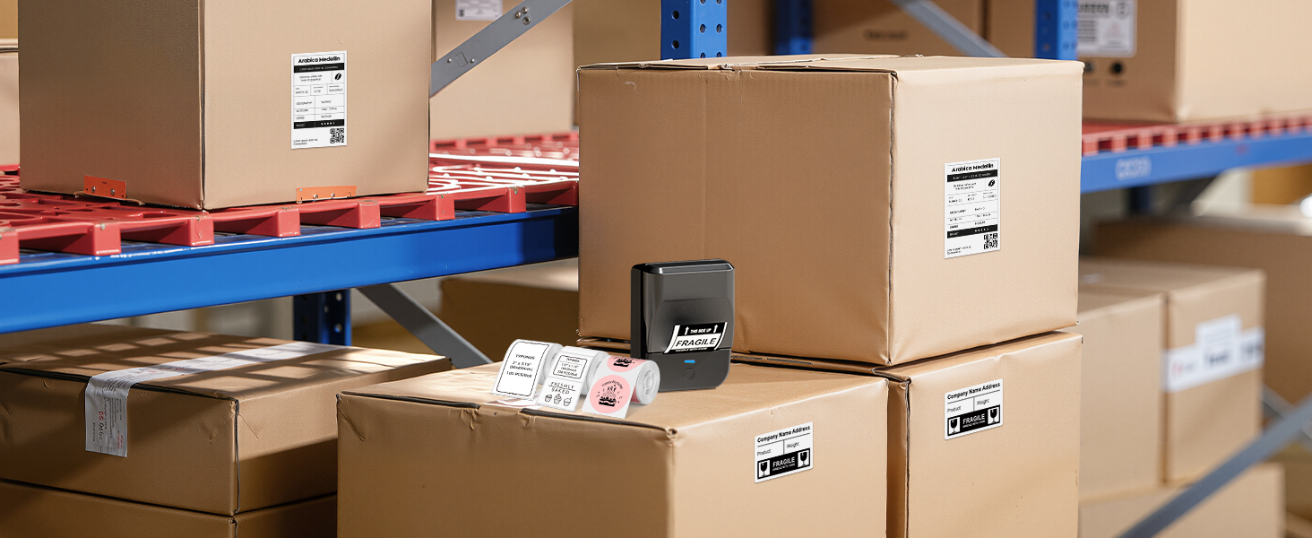 label maker machine with tape label printer thermal printer sticker printer thermal label printer