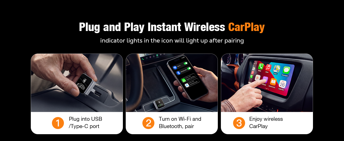 Mini Wireless CarPlay Adapter for iPhone