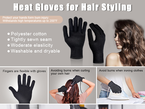 Heat Gloves for Hair Styling