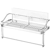 Stainless Steel Storage Shelves and Paper Towel Holder, Spice Rack, Bathroom Rack¡ê?Adhesive Wall...