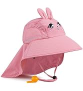 Kids Sun Hat UPF 50+ Boy Girl Protection Hat Wide Brim Beach Hats with Mesh and Adjustable Chin S...