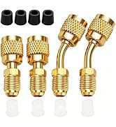 Aienxn R410A Mini Split Adapter, 5/16" Female to 1/4" Male Flare, R410a Adapter for Mini Split Sy...
