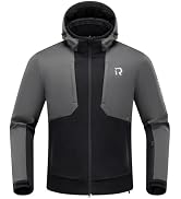 RIDEIRON Motorcycle Jacket with CE Armor, Winter Windproof Riding Slim-Fit Hoodie for Cold Weathe...