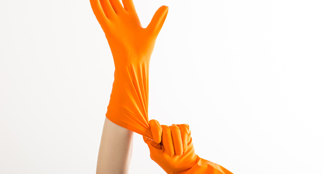 rubber gloves