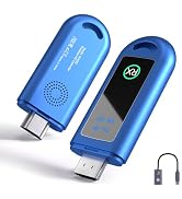 HDMI Wireless Transmitter and Receiver with LED Screen Blue, 2.4G/5G HDMI Extender Kit, Heat Diss...