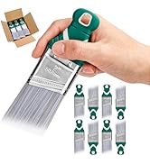 PinStone 9 Pack 2 Inch Angled Paint Brush Set, Synthetic Bristles, Easy Grip Rubber Short Handle,...
