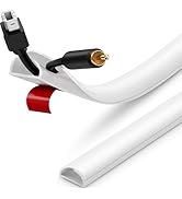 YCLYC 39in Cord Hider for Wall, Hide TV Wires, Self-Adhesive Silicone Cord Covers for Wires on Wa...