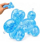 Puffwize Balloon Dog Squishy Toy, Soft Glitter Animal Squeeze Toy, Cute Sensory Dog Squishys for ...