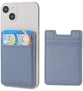 Fulgamo 2Pack Phone Card Holder,Leather Phone Wallet Adhesive Stick On Credit Card Pocket for Bac...
