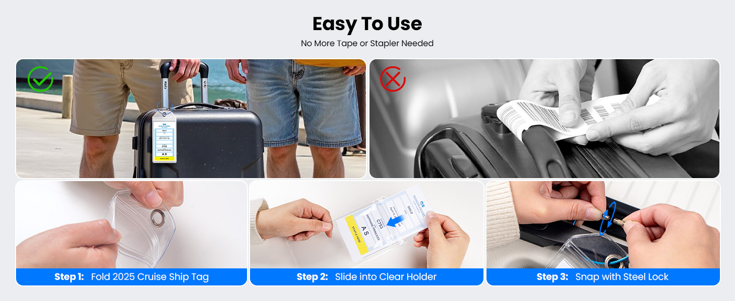 cruise tag holder luggage