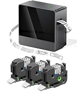 EazeID Label Maker with 3PK Clear 24mm Tapes, Bluetooth Label Maker Machine with-Tape, Portable W...
