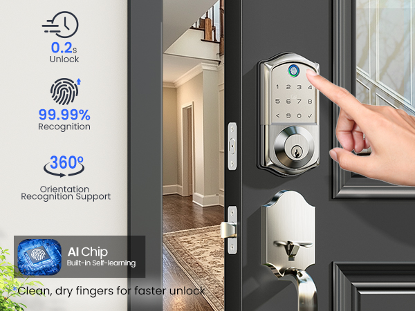 Veise Fingerprint Smart Door Lock