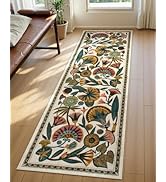 Zealude Egypt Floral Washable Bathroom Runner Rug for Kitchen Floor,2x8 Boho Rug Runners for Hall...