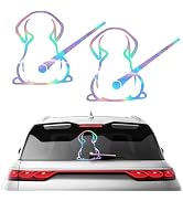 povtii 2 PCS Car Dog Rear Wipers Windshield Decals, Cute Animal Puppy Auto Rear Window Wiper Stic...
