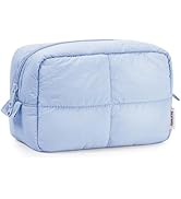 Narwey Puffy Makeup Bag for Travel Women Girl, Quilted Makeup Bag Cosmetic Bag, Cute Puffer Make ...