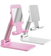 OGMAPLE Phone Stand for Desk, Cell Phone Holder Cute Smart Cellphone Stand Foldable Stands Compat...