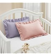 KKJIAF Cotton Toddler Pillowcase 13"x18" Set of 2, Soft & Breathable Toddler Pillow Cover, Envelo...