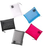 EASYFUN Small Zipper Pouch,5 Pieces Mini Mesh Pouch Coin Purse Cosmetic Case,Small Item Organizer...