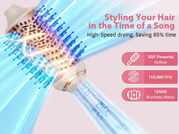 Hair dryer brush