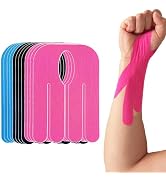 Kinesiology Tape for Wrist Precut, 12pc Waterproof & Breathable Bowling Wrist Tapes, Hypoallergen...