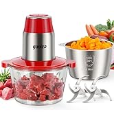 GANIZA Food Processors, Electric Food Chopper with Meat Grinder & Vegetable Chopper - 2 Bowls (8 ...