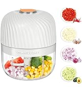 Electric Garlic Chopper 250ML, Mini USB Rechargeable Veggie Chopper, Cordless Garlic Mincer Onion...