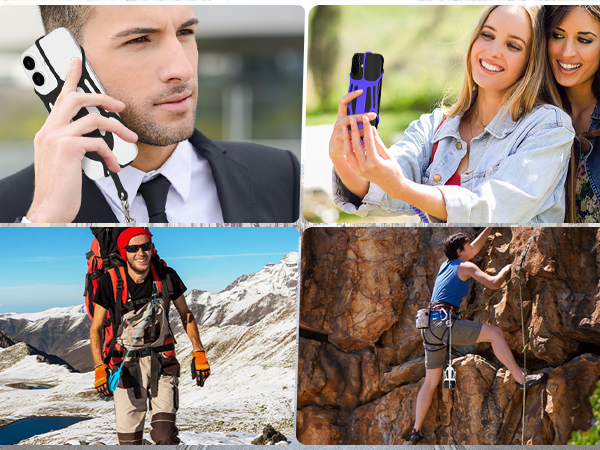 Silicone Phone Lanyard Holder with Carabiner, Universal Phone Strap