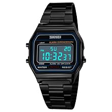 square watch for men women black watches
