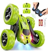 QUNREDA Remote Control Car for Kids Ages 6+, RC Cars Stunt Car Toy 4WD Double Sided 360° Rotating...