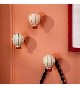Indian Shelf 3 Pieces Colourful Kids Hot Air Balloon Wall Hook Cute Coat Rack Wall Mount for Hang...