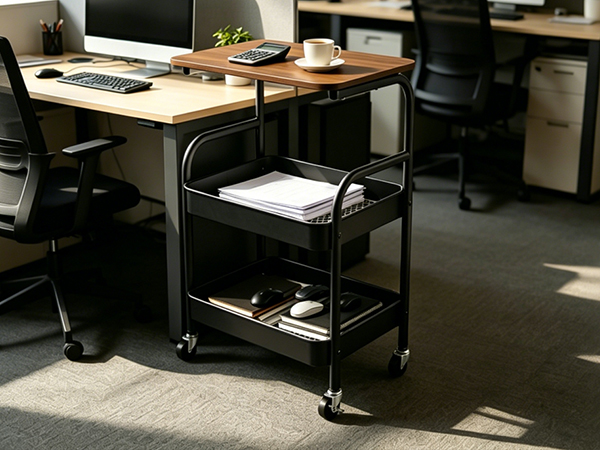 3 tier rolling cart metal