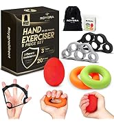 roygra Hand Exerciser, Finger Strengthener, Different Resistance Kit - 5 Pack