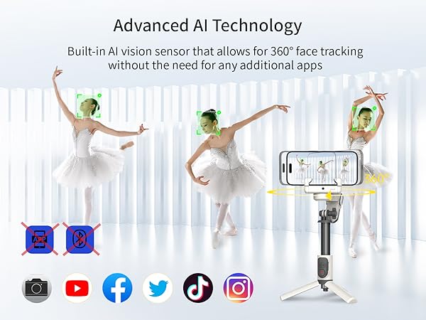 gimbal stabilizer for iphone gimbal tripod for cell phone selfie stick tripod