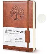 Dotted Journal Notebook for Women Men, A5 Hardcover Dot Grid Notebook Journal for Writing with 25...
