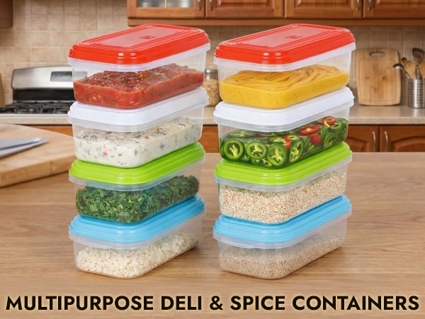 Freezer,Food,Small,Plastic Portion,Leftovers,Spices,Soup,Stackable, Leakproof,Microwave,Containers