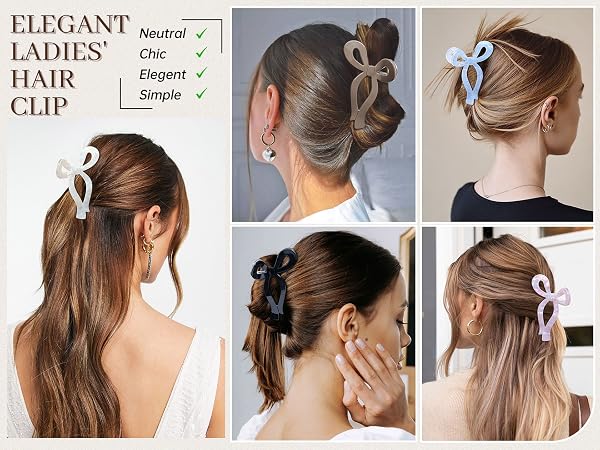 Elegant Bow Hair Claw Clip