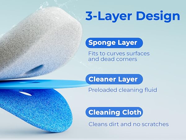 Long-handled toilet brush
