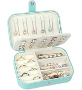 Travel Jewelry Box,PU Leather Small Jewelry Organizer for Women Girls,Portable Mini Travel Case D...