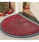 Door Mat Outdoor Indoor Entrance Doormat-Semicircular Durable Rubber Non Slip Front Door Mat for ...