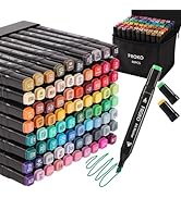 FROKO Upgraded version Alcohol Markers, 80 Colors Dual Tip Art Marker, Drawing Markers