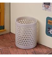 Dollhouse Mini Storage and Laundry Basket, Gray, 1:12 Scale, Plastic Bathroom Laundry Accessory
