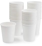 ESKAY PRODUCTS 8 Ounce Paper Disposable Hot and Cold Coffee Cups, Case of 1000 Cups, Classic White